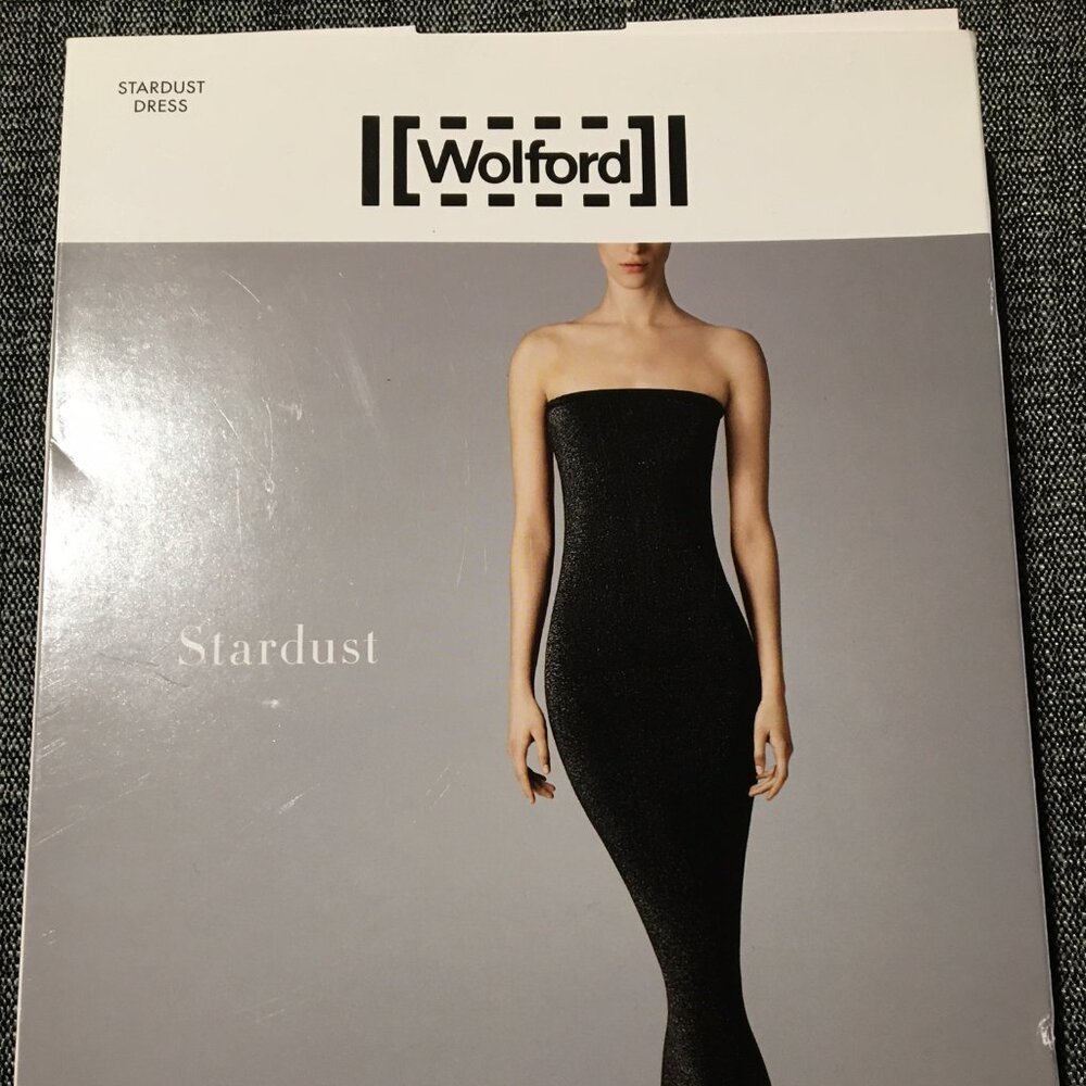 Glitter tube dress by Wolford in black/silver, XS, NWT